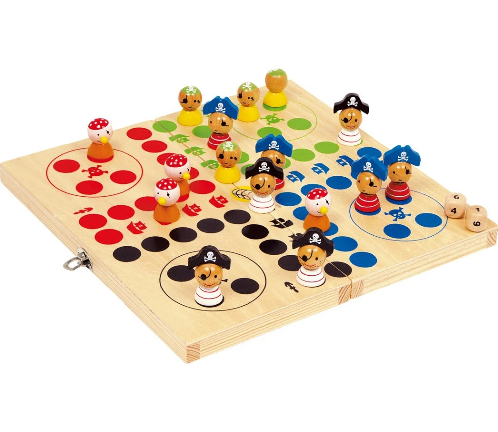 Jeu Petits Chevaux - Ludo Pirate En Bois