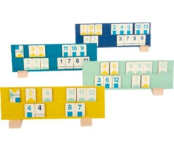 Jeu Rummy En Bois. Version Pastel