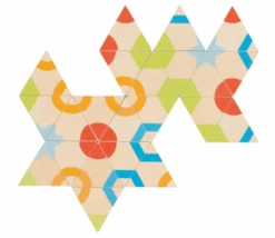 Jeu Tri-dominos Des Couleurs En Bois - 45 Pièces