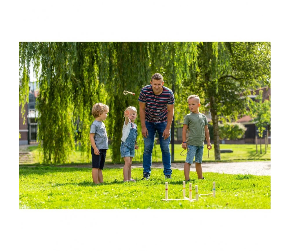 Jeux Adresse Cible De Lancer Bois Avec Anneaux Naturel – Image 5