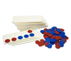 Kit 20 élèves : 20 Tables Calcul 1 à 10 + 200 Jetons Bicolores