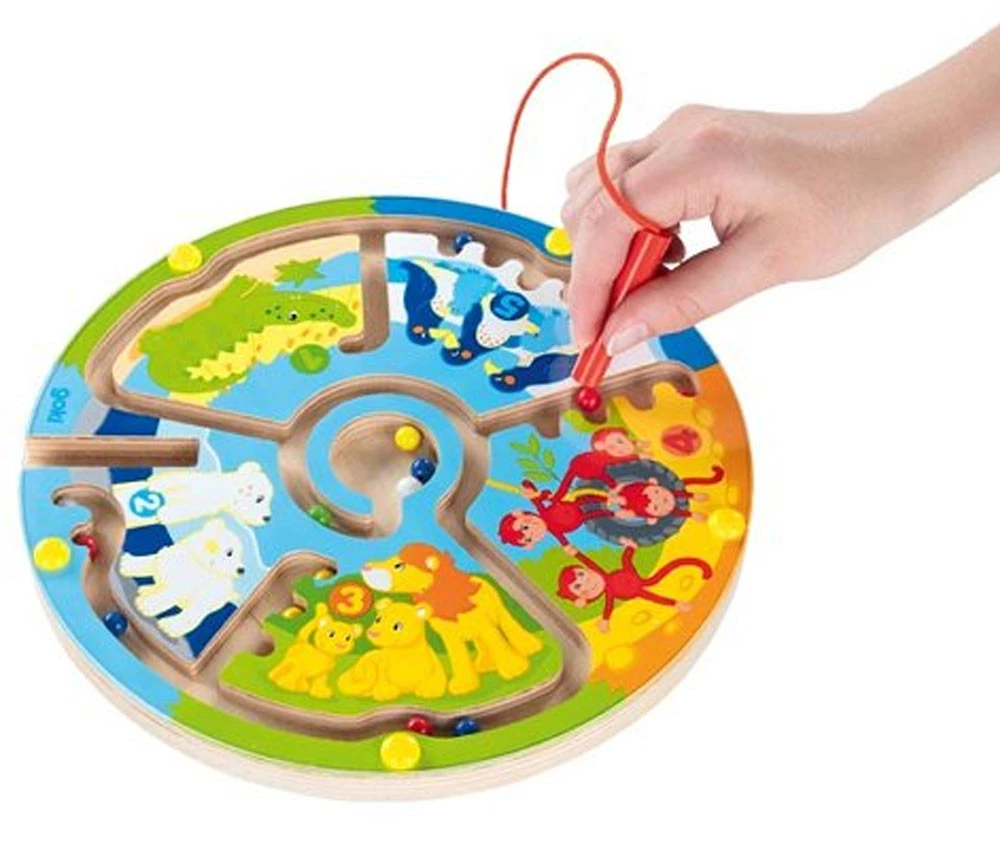 Labyrinthe Magnétique Apprendre à Compter Avec Crayon Aimant