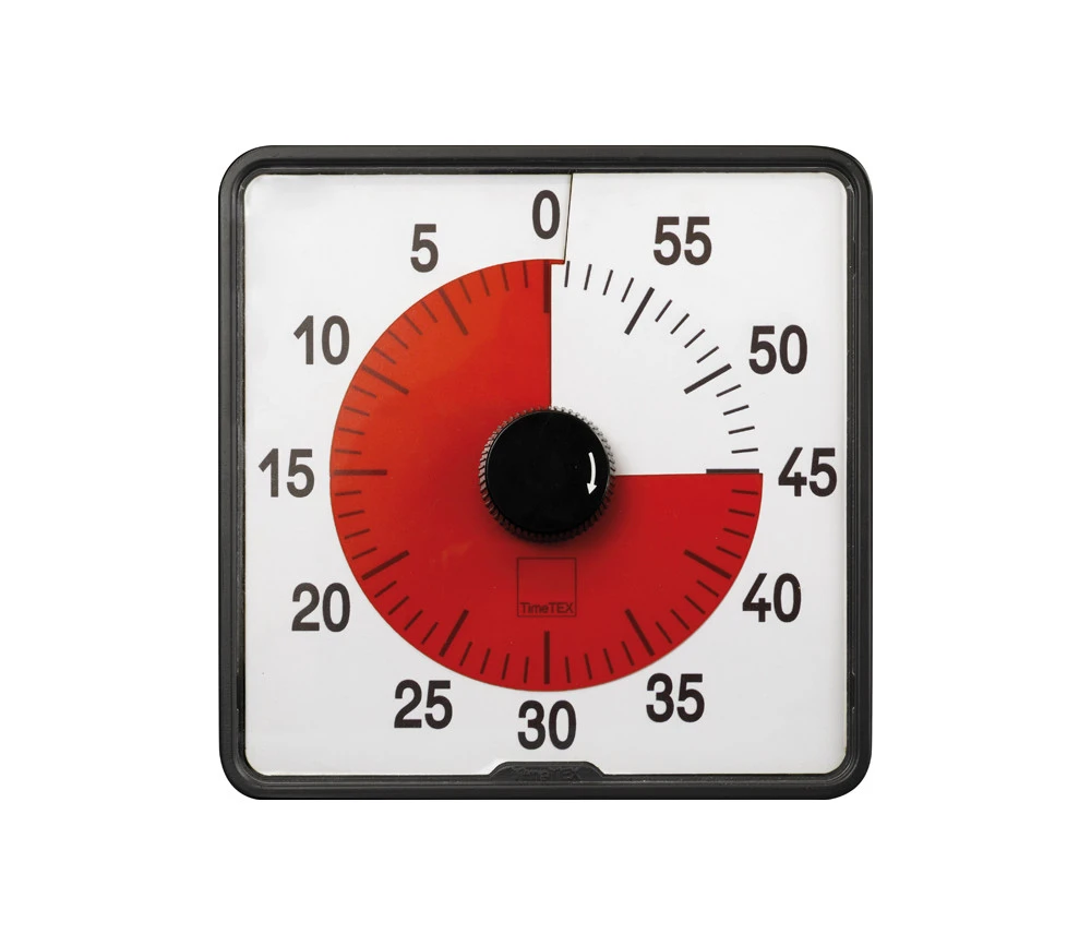 Minuteur Décompteur Cadran Rouge - 20 Cm