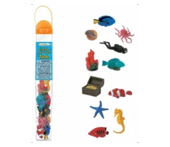 Monde Sous-marin : 11 Figurines Récif Coralien Dans Un Tube