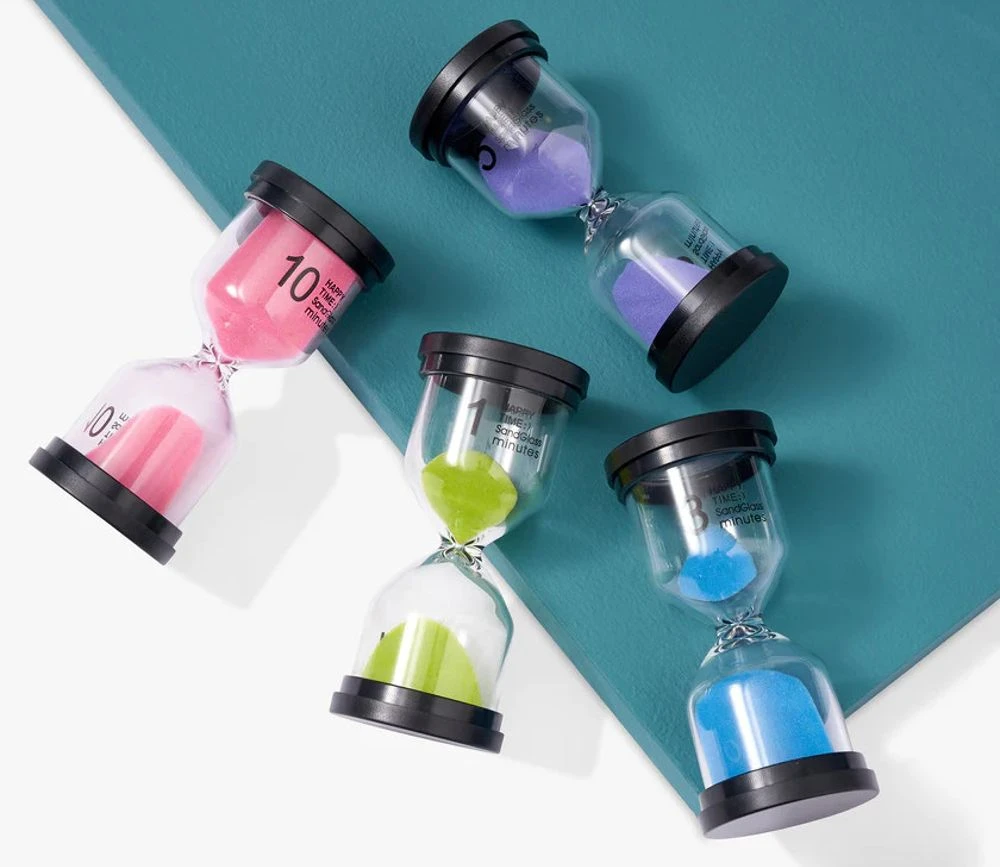 Pack 4 Sabliers 1, 3, 5,10 Minutes - 10 Cm De Haut - 4,3 Cm De Diamètre Super Lisible – Image 3
