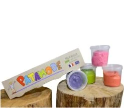 4 Pots Pâte à Modeler Végétale Naturelle Couleurs Complémentaires