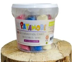 Pâte à Modeler Végétale Naturelle - Seau 8 Couleurs