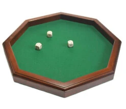 Piste à Dés Bois Octogonale 38 Cm - Fabrication France