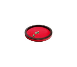 Piste Dés 30 Cm Prestige Rouge Tour Cuir Avec 3 Dés