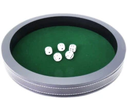 Piste Dés Luxe 30 Cm Verte Et Noire 30 Cm Tour Simili Cuir