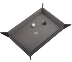 Piste De Dés Rectangulaire Magnétique 28 X 21 Cm Noir Et Grise - Gamegenic