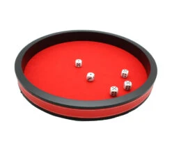 Piste Dés Rouge Et Noire De 30 Cm Avec 5 Dés