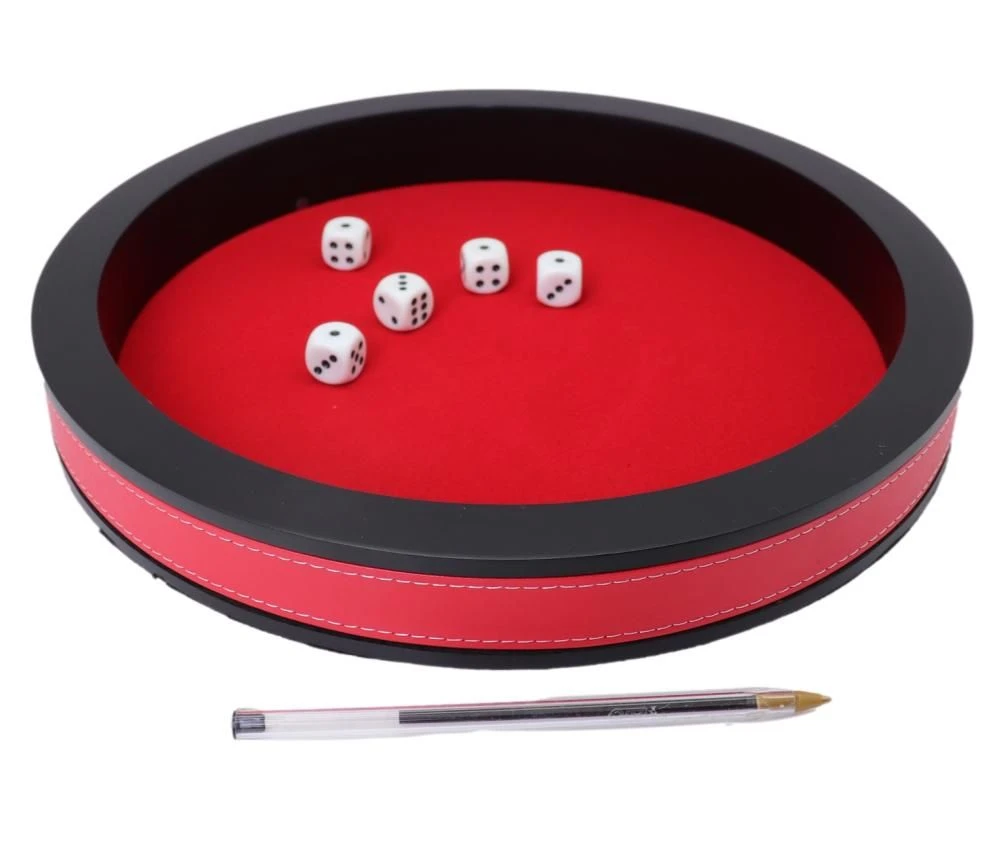 Piste Dés Rouge Et Noire De 30 Cm Avec 5 Dés – Image 4