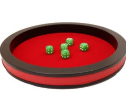 Piste Dés Rouge Et Noire De 43 Cm Avec 5 Dés