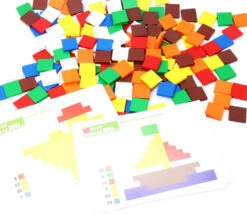 Pixel ART Bois : Jeu Des Carrés Mosaïque 210 Carrés Bois 2 Cm