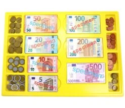 Plateau Géant Avec 290 Pièces Et Billets Euros Factices De Jeux