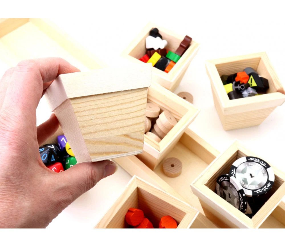 Plateau Long Avec 7 Petits Pots 6.5 Cm En Bois – Image 5