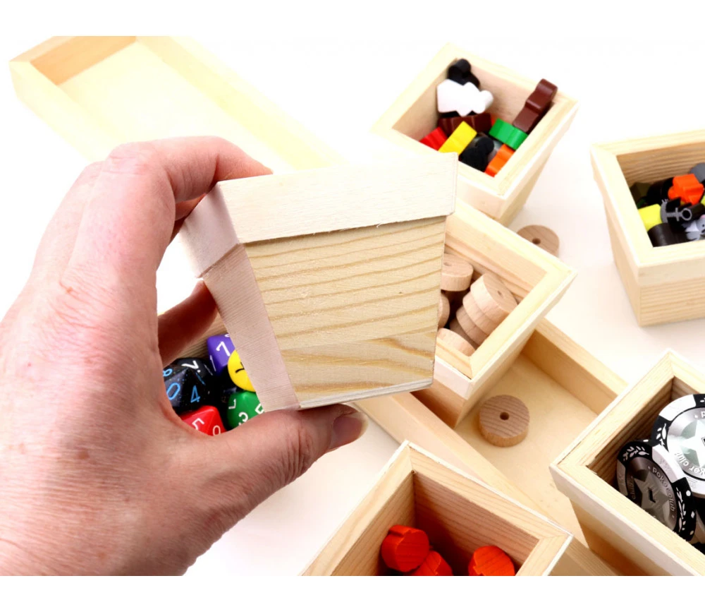 Plateau Long Avec 7 Petits Pots 6.5 Cm En Bois – Image 6