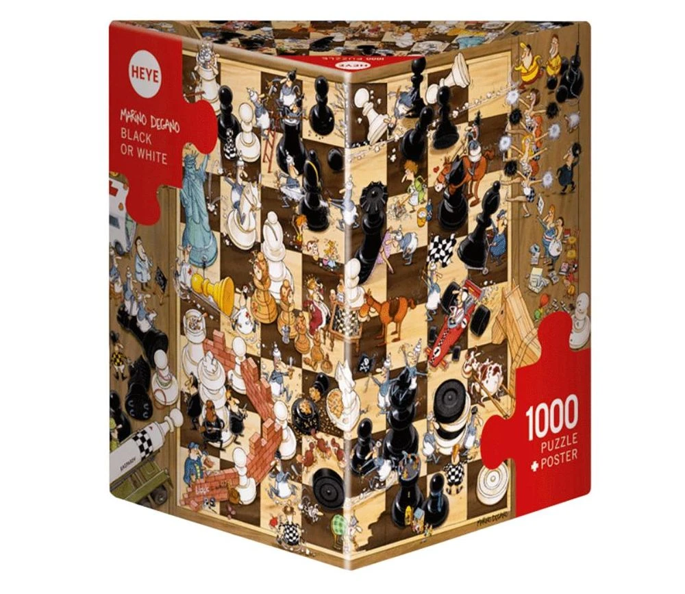 Puzzle 1000 Pièces échiquier Fou - Black Or White De Degano. Heye – Image 2