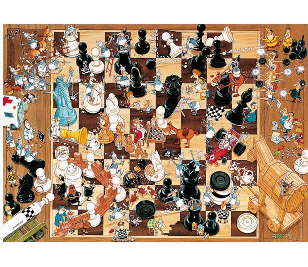 Puzzle 1000 Pièces échiquier Fou - Black Or White De Degano. Heye