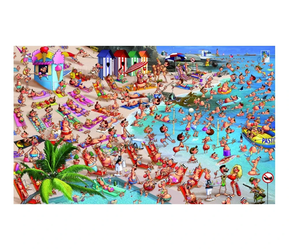 Puzzle 1000 Pièces La Plage, Ruyer. Série Comique Piatnik