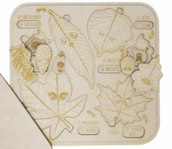 Puzzle éducatif En Bois - Les Feuilles, Bogues Et Fruits