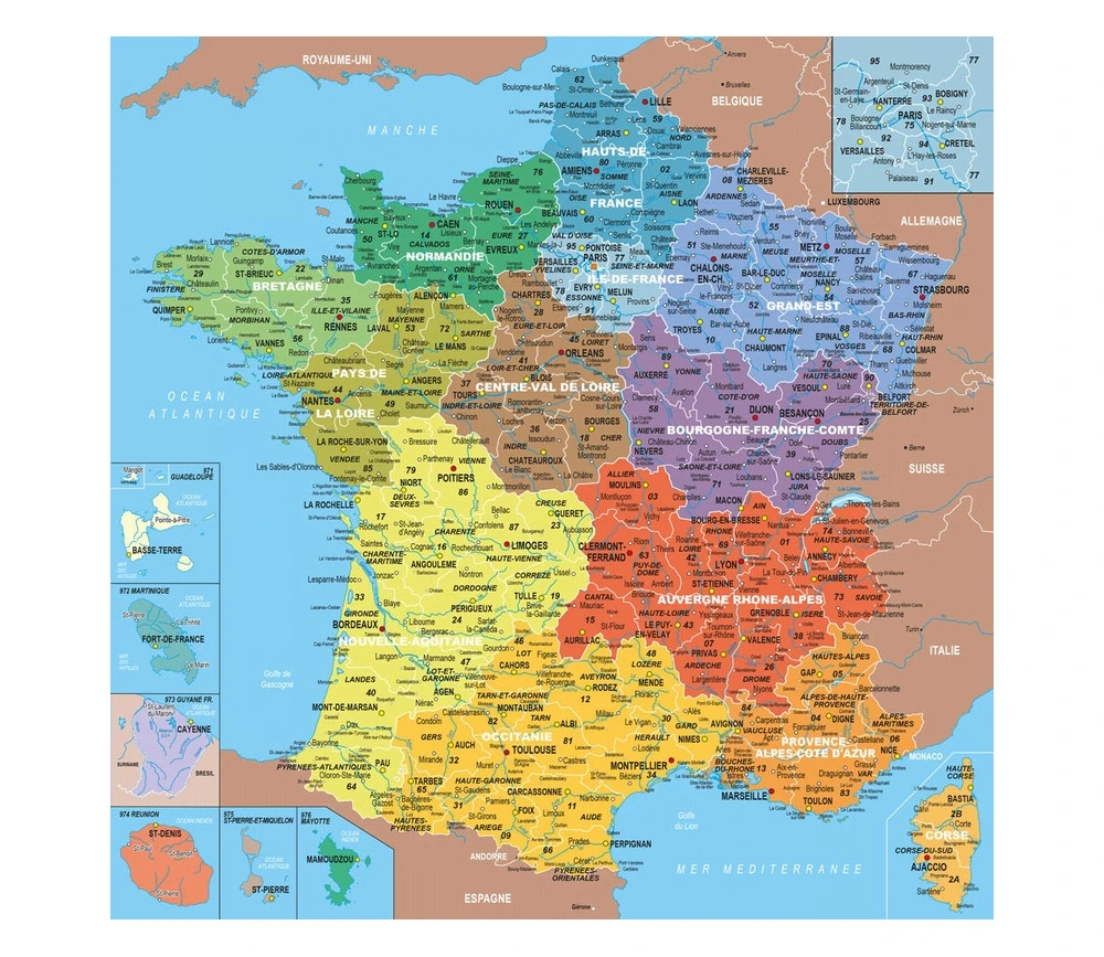 Puzzle Bois Carte De France Des Départements 100 Pièces – Image 5