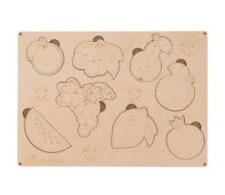 Puzzle Des Fruits 8 Pièces En Bois Naturel
