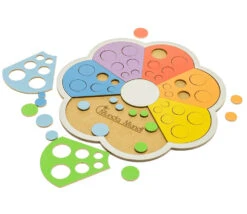 Fleur Des Ronds Et Couleurs - Jeu Trieur En Bois Montessori