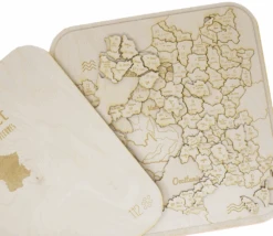 Puzzle éducatif En Bois - La France (3 Niveaux : Département, Région Et Fleuve)