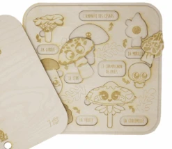 Puzzle éducatif En Bois - Les Champignons