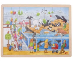 Puzzle En Bois 48 Pièces Visite Au Zoo