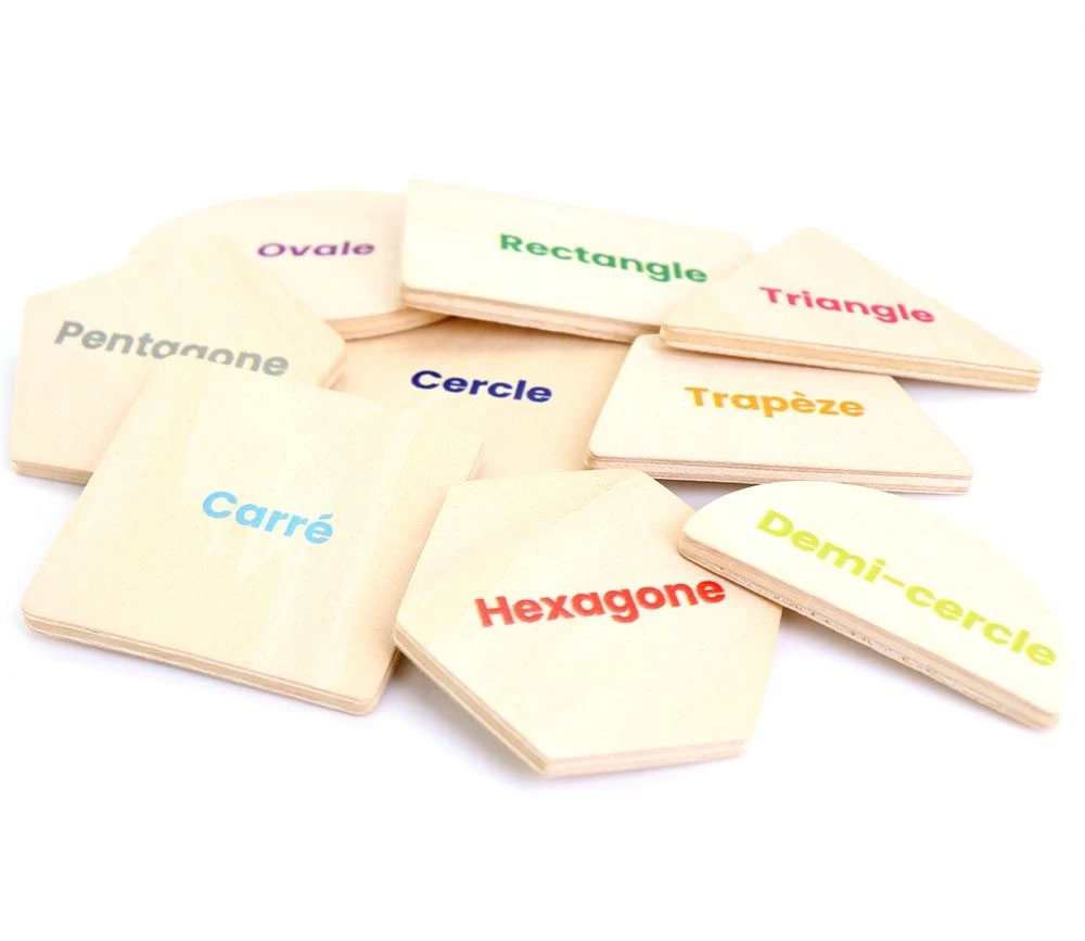 Puzzle En Bois 9 Formes Géométriques – Image 2