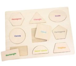 Puzzle En Bois 9 Formes Géométriques