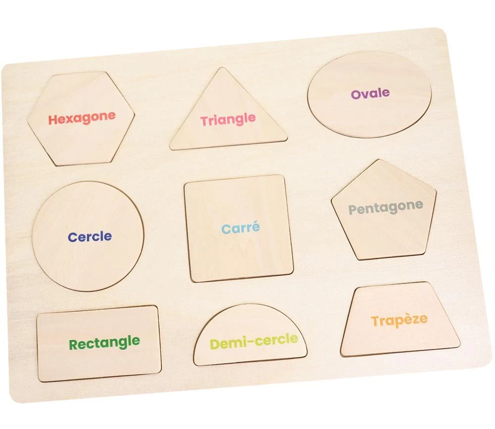 Puzzle En Bois 9 Formes Géométriques – Image 8