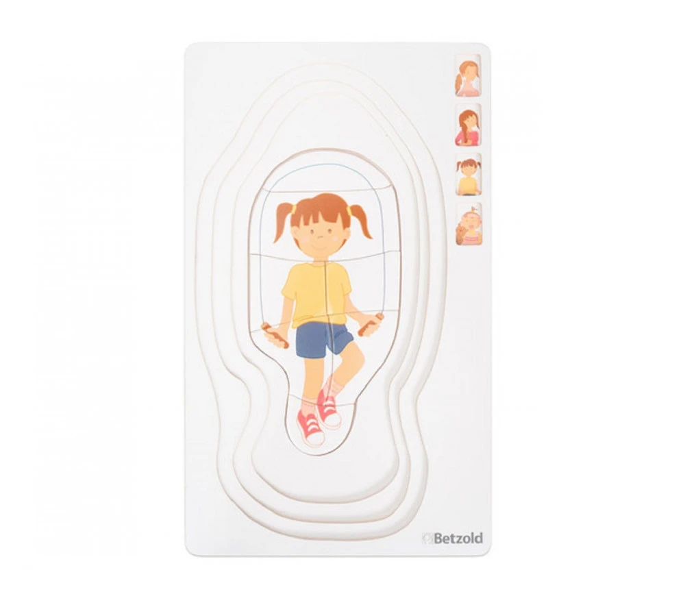Puzzle Je Grandis "Fille" - 4 étages - 28 Pièces En Bois – Image 2
