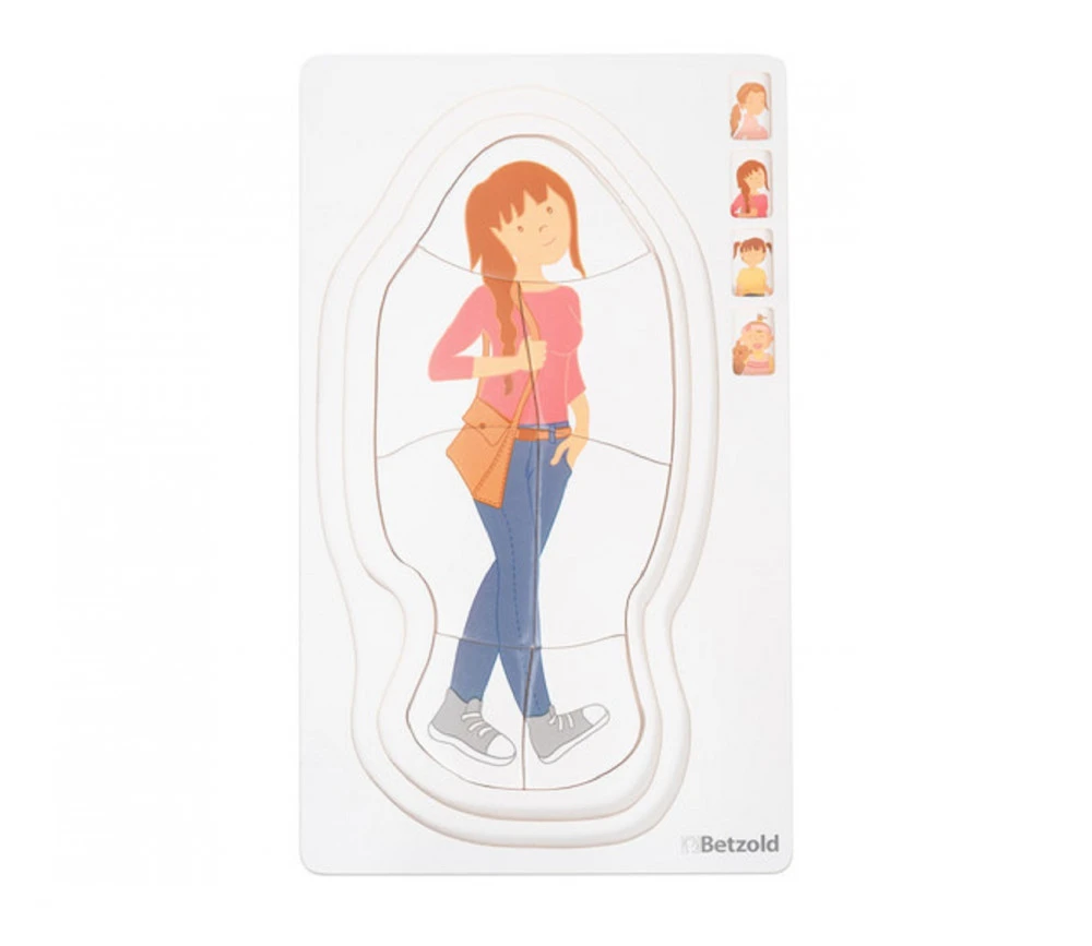 Puzzle Je Grandis "Fille" - 4 étages - 28 Pièces En Bois – Image 4