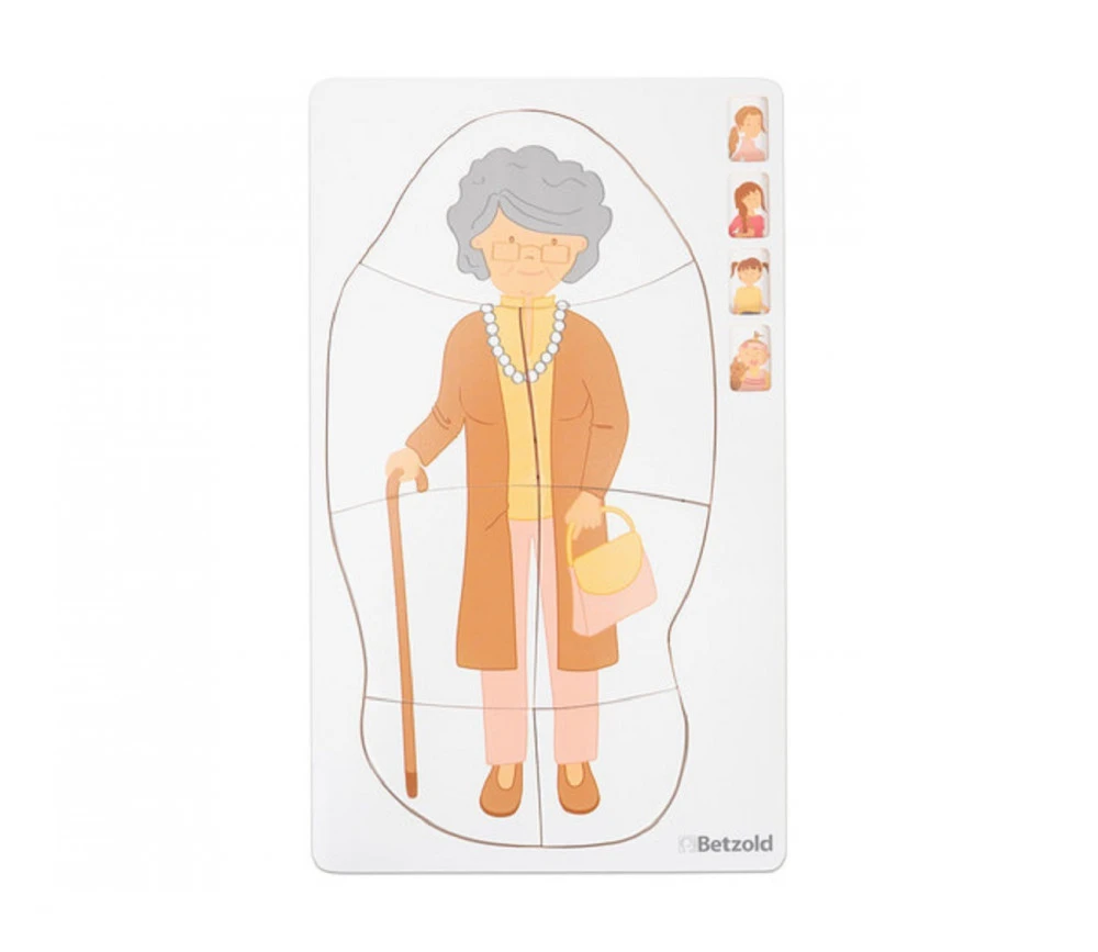 Puzzle Je Grandis "Fille" - 4 étages - 28 Pièces En Bois – Image 5