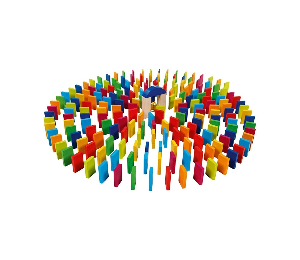 Rallye Dominos Bois Arc En Ciel - 247 Tuiles De 4 X 2.2 Cm – Image 2