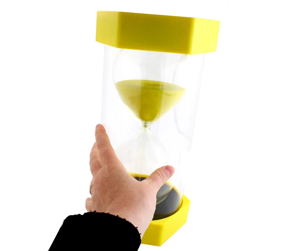 Sablier Ultra Lisible De 45 Minutes - JAUNE - 30 Cm GEANT
