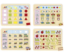 Set 4 Plateaux De Logique En Bois - Jeux éducatifs