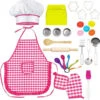Set Cuisine Pâtisserie Enfant 30 Pièces - Tablier, Toque Et Ustensiles