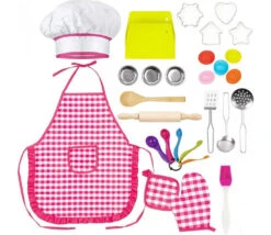 Set Cuisine Pâtisserie Enfant 30 Pièces - Tablier, Toque Et Ustensiles