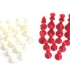 32 Pièces échecs Taille 5 : 32 Pions Rouge/blanc