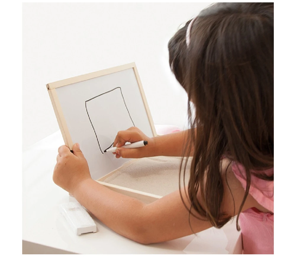 Set Multi-sensoriel : Plateau Sable Et Tableau Apprentissage écriture – Image 4