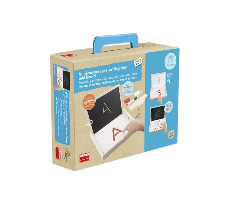 Set Multi-sensoriel : Plateau Sable Et Tableau Apprentissage écriture – Image 5