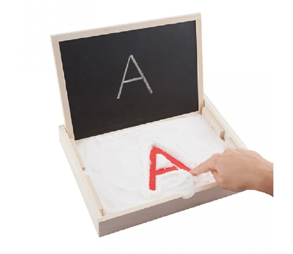 Set Multi-sensoriel : Plateau Sable Et Tableau Apprentissage écriture