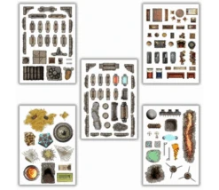 100 Stickers Repositionnables Décorations Plateaux De Jeux Battle Mat