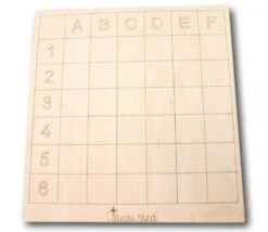 Tableau à Double Entrée En Bois 24.5 X 26 Cm