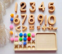 Tableau De Calcul En Bois Montessori + Chiffres Opérations Mathématiques